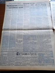 Ulus Gazetesi - 22 Mart 1949 - Cumhurbaşkanı İsmet İnönü'nün Dünkü Kabulleri - Tarım Bakanı Cavit Oral Bu Yılki Mahsul Durumu Şimdilik Endişe Verici Mahiyette Değil - Basın Yayın Yeni Teşkilat Kanunu - Peyami Safa Köşe Yazısı - Güreşçilerimizin İsveç'teki Zaferi - Kaçırılan Kızlar Yazan Gerard Fairlie Yazı Dizisi - Ehliyetsiz Ve Numarasız Bisikletler - İran Şahı Radyoda Bir Konuşma Yaptı - İskeçe'den 123 Mülteci Yurdumuza Sığındı - Harta Genel Müdürü Kadri Koray Amerika'ya Gitti - Berlin'de Ölüm Çeviren Orhan Veli Kanık - Filistin İçin Çarpıştığımız Günler Yazan M. Şevki Yazman Yazı Dizisi - Berlin'de Ölüm Çeviren Orhan Veli Kanık - Türkiye Avusturya Milli Maçına Dair - Ankara Santranç Şampiyonası - Yüksek Okullar Arası Maçlar - Cumhurbaşkanlığı Filarmonik Orkestrası - Ege Ve Efe Sabunları - Parla Emlak - Ankara Yayla Makarna - BIF Sanayi Fuarı - Kibarsil Çamaşırları Çabuk Temizler - Kurtuluş Eczanesi - Leyla Hüsnü - Yusuf Hüsnü - Sabite Tur Gülerman - Feyzi Aslangil - Kemani Haydar