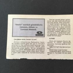 21 EKİM 1997 -TAKVİM YAPRAĞI-DOĞUM GÜNÜ HEDİYESİ-HUZUR TAKVİMİ,İLK ÖZEL GAZETE TERCÜMANI AHVALIN YAYINA BAŞLAMASI,1869,BAĞBOZUMU ZAMANI,ÇOCUĞUNUZA İSİM,ÇALIŞMAK NASIL İBADET OLUR,ALFABE