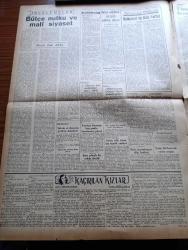 Ulus Gazetesi - 3 Mart 1949 - Peyami Safa Köşe Yazısı - Profesör Doktor Yavuz Abadan - İstanbul'da Dünkü Müthiş İnfilak - Karaağaç Mühimmat Fabrikasında Çıkan Yangın Faciası - Ölenlerin Sayısı 7'yi Yaralılar 16'yı Buluyor - Ankara Doğum Ve Kadın Kliniği Bugün Açılıyor - Güreş Takımımız Bugün Yola Çıkıyor - Lady Kelly'nin Dünkü Konferansı - Atlantik Paktı Görüşmeleri - Kaçırılan Kızlar Yazan Gerard Fairlie Yazı Dizisi - Eyüp Halkevinde Resim Sergisi - Kızılay Yıllık Balosu İçin Hazırlık Yapılıyor - Sabahaddin Ali'ye Ait Bir Dava -  Beş Yerde Tarım Alet Makineleri Kursu Açılacak - Berlin'de Ölüm Çeviren Orhan Veli Kanık - Filistin İçin Çarpıştığımız Günler Yazan M. Şevki Yazman - Haftanın Futbol Lig Maçları - Cumartesi Günü Yapılacak Kır Koşusu - Ziraat Bankası - Rikkat Uyanık Ve Zehra Bilir İnci Aile Saz Salonunda - Columbia Gramafon- Hamlet Bu Hafta Büyük Sinemada - Dil Tarih Coğrafya Fakültesi Balosu - Tıp Balosu Ankara Palas Salonlarında - Alfred Cortot Resital