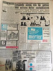 YENİ SABAH GAZETESİ   20 EKİM 1963 YIL :26  SAYI :8837---Hayat pahalılığı  yüzde 4.6  nispetinde arttı --Ağır  kamyonlar  yeni  yollardan geçemeyecek --Atom  ışınları yüzünden  çocuklar  büyümüyor ---Damadı kızını  öldürdü ,Ama o damadı ve 4  torunu için ağladı ----8 yaşında 32  sayfalık şiir  kitabı  var ----Her  turist  Almanya ya 10 bin lira bırakıyor ---Muhtar adayı Hasbi  bey :Siyavuşgil --Cehalete savaş için  bir  milyar 900 milyon  dolar  sarf edilecek ---Galatasaray  Altay Puan Verdi :1-1---Fenerbahçe  ,A.Gücü 'nü  ikinci yarıda  yendi :2-0---B.Spor  ,D.Spor ile  berabere  :0-0--Fenerbahçe  'nin  ikinci turdaki  rakibi :Linfield ---Sinema Tiyatro --Musikimiz çok sesli  hale  geldiği anda  özelliği  kaybeder ---Muzaffer Tema :Bana  çocuk  yapmayı  kabul  ederse  Semra Sar  ile  evlenirim ---Leyla Sayar bir Jönle evlenmek zorunda  olsa  M.Temayı seçermiş : Şoförün  işi bırakmasına çok üzülen  Sayar  bir zamanlar   pek rakibim yoktu ,şimdi :Filiz Akın ve Türkan Şoray  beni geçti -