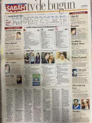 SABAH MELODİ GAZETESİ VE SABAH TELERAMA GAZETESİ -8 Aralık 1997 -Seda Kaya Güler-Söyleyemedikleriniz--Ah şu kocalar-Hale Pakcan-Mimi ile Muti-Patrıck Mc Donnel-Bizim Aile-Mort Walker-Dıck Browne-Marvın-Tom Amstrong-astroloji-Şerif Ercan-Telekritik-Erdoğan sevgin--sabah TV’de bugün-Elif ergü-Mondi-Top Sante Dergisi-Mimoza bayilerde-Oakley Gözlükleri-Sothys-birgen keleş-imren Aykut-Sema Pişkinsüt-oya Araslı-Bu gün ne yapalım-Onu etkilemenin 2002 yolu-Cyndi Haynes ve Dale Edwards-İpek mobilya-Kahvaltıyı ihmal etmeyin-Esra Ceyhan-Cem Karaca-Demet sağıroğlu-Yusuf taşkın--gurbetçiler-süper baba Fiko-Sibel Can-Zeki Alasya-Metin Akpınar-Çılgın Bediş-baba evi-Şehnaz Tango-Ali Öztürk-babamız eğleniyor-Mehmet Ali erbil-Mehmet bozkuş-nurhan Damcıoğlu-dansçı korsan--Sirk Yıldızı-gül ve şeker-osman Seden-kırık plak-Ortaklar-Cyberjack-Windsor Protokolü-Zeki Müren-Osman Seden-Molfix-Jerry Lewis-Dean Martin-Elizabeth Taylor