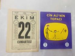 22 Ekim 1977 hediyelik orijinal Saatli Maarif takvim yaprağı (Cin Ali kitabı hediyeli:)