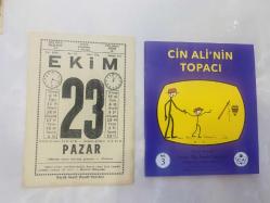 23 Ekim 1977 hediyelik orijinal Saatli Maarif takvim yaprağı (Cin Ali kitabı hediyeli:)