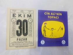30 Ekim 1977 hediyelik orijinal Saatli Maarif takvim yaprağı (Cin Ali kitabı hediyeli:)