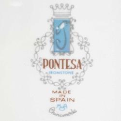 VINTAGE PONTESA IRONSTONE MADE IN SPAIN CHINAMADE KUŞ VE ÇİÇEKLER RESİMLİ DEKORATİF PORSELEN TABAK