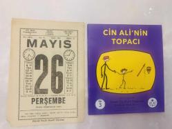 26 Mayıs 1977 hediyelik orijinal Saatli Maarif takvim yaprağı (Cin Ali kitabı hediyeli:)