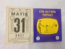 31 Mayıs 1977 hediyelik orijinal Saatli Maarif takvim yaprağı (Cin Ali kitabı hediyeli:)