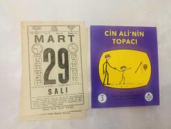 29 Mart 1977 hediyelik orijinal Saatli Maarif takvim yaprağı (Cin Ali kitabı hediyeli:)