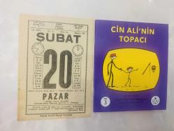 20 Şubat 1977 hediyelik orijinal Saatli Maarif takvim yaprağı (Cin Ali kitabı hediyeli:)
