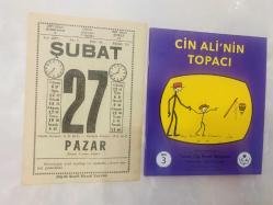 27 Şubat 1977 hediyelik orijinal Saatli Maarif takvim yaprağı (Cin Ali kitabı hediyeli:)