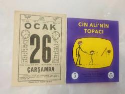 26 Ocak 1977 hediyelik orijinal Saatli Maarif takvim yaprağı (Cin Ali kitabı hediyeli:)
