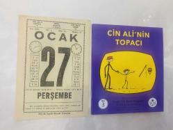27 Ocak 1977 hediyelik orijinal Saatli Maarif takvim yaprağı (Cin Ali kitabı hediyeli:)