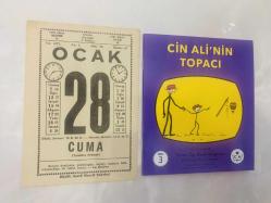 28 Ocak 1977 hediyelik orijinal Saatli Maarif takvim yaprağı (Cin Ali kitabı hediyeli:)