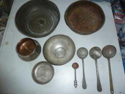 ANTİKA BAKIR HAMAM TASI KASE ÇOMÇALAR 9 ADET+ÜCRETSİZ KARGO