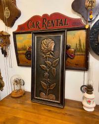 Avrupa antika bakır kabartmalı tablo