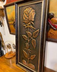 Avrupa antika bakır kabartmalı tablo