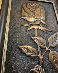 Avrupa antika bakır kabartmalı tablo