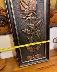 Avrupa antika bakır kabartmalı tablo