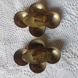 Vintage Klipsli Küpe Gold