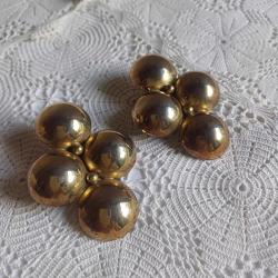 Vintage Klipsli Küpe Gold