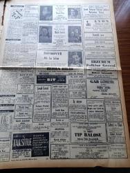Ulus Gazetesi - 5 Mart 1950 - Hüseyin Cahit Yalçın Köşe Yazısı - Cumhurbaşkanı İsmet İnönü Malatya Heyetini Kabul Etti - Türkiye'de Çalışma Teşkilatı - Yüksek Seçim Kurulu Başkanı Münir Akyürek Oldu - Af Tasarısının Tam Metni - Hilmi Uran'ın Basına Demeci - Galatasaray Beykoz'a Mağlup Oldu - Türk İran Ordu Karmaları Maçı - Gazi Lisesi Basketbol Şampiyonu - Yabancı Gözü Yazan Falih Rıfkı Atay - Hemşire Nimet Yazan Azmiye Hami Güven Yazı Dizisi - Sovyetler Afrika'da Bir Komünist İmparatorluğu Kurmak Niyetindeymiş - İran Şahı Öğrencilerimizle Görüştü - Vali Fahrettin Kerim Gökay Heybeli Ve Büyükada'yı Ziyaret Etti - Charlie Chaplin'in (Şarlo) Aşkları Yazı Dizisi - Tiyatro Ve Roman Yazarı Kotzbue Nasıl Öldürülmüştü - Fred Astaire'in Kraliçesi - Uçan Gölgeler Yazan Server Bedi - Ege Ve Efe Sabunları - Günah Çocuğu Filmi Büyük Sinemada - Manisa'da 1955 De Okulsuz Köy Kalmayacak - Luxor Pikapları - Tarlan Diş Macunu - Ayşe Savaşır Ve Yıldız Tarkan Piyano Denemesi