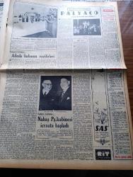 Ulus Gazetesi - 6 Mart 1950 - Peyami Safa Köşe Yazısı - Hüseyin Cahit Yalçın Köşe Yazısı - Türk İtalyan Paktı Dostluk Andlaşmasını Amerika Desteklemiyor - Türkiye'ye Dair Ürdün Kralı Abdullah'ın Dostane Demeci - Yüksek Seçim Kurulu Toplantı Halinde - Devlet Mi Özel Teşebbüs Mü Yazan Bülent Büktaş - Hemşire Nimet Yazan Azmiye Hami Güven Yazı Dizisi - Nasreddin Hoca 70 Manzum Hikaye - Yedi Sendika Bir Birlik Kuruyor - Demokrat Parti'nin Köylerdeki Propagandası - Haftanın Filmleri - Devlet Tiyatrosunda Opera Temsilleri Palyaço - Lütfi Ay - Rifat Necdet Evrimer - Necati Mağazası - Yapı Ve Kredi Bankası - Şanghaylı Kadın Yeni Sinemada - Kara Bahtım Filmi Müzik Sadettin Kaynak Şarkılar Safiye Ayla - Zehra Bomonti Aile Saz Salonunda - Eski Pikaplarınızı Luxor Otomatik Pikabı İle Değiştiriniz - Beşiktaş Takımı İstanbul Lig Şampiyonu Oldu - Futbol Hakemleri Yazan Rasim Adasal - İstanbul Puan Cetveli - Milli Takım Anketi