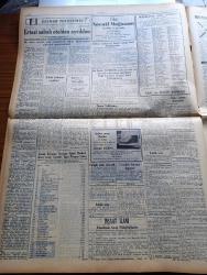 Ulus Gazetesi - 6 Mart 1950 - Peyami Safa Köşe Yazısı - Hüseyin Cahit Yalçın Köşe Yazısı - Türk İtalyan Paktı Dostluk Andlaşmasını Amerika Desteklemiyor - Türkiye'ye Dair Ürdün Kralı Abdullah'ın Dostane Demeci - Yüksek Seçim Kurulu Toplantı Halinde - Devlet Mi Özel Teşebbüs Mü Yazan Bülent Büktaş - Hemşire Nimet Yazan Azmiye Hami Güven Yazı Dizisi - Nasreddin Hoca 70 Manzum Hikaye - Yedi Sendika Bir Birlik Kuruyor - Demokrat Parti'nin Köylerdeki Propagandası - Haftanın Filmleri - Devlet Tiyatrosunda Opera Temsilleri Palyaço - Lütfi Ay - Rifat Necdet Evrimer - Necati Mağazası - Yapı Ve Kredi Bankası - Şanghaylı Kadın Yeni Sinemada - Kara Bahtım Filmi Müzik Sadettin Kaynak Şarkılar Safiye Ayla - Zehra Bomonti Aile Saz Salonunda - Eski Pikaplarınızı Luxor Otomatik Pikabı İle Değiştiriniz - Beşiktaş Takımı İstanbul Lig Şampiyonu Oldu - Futbol Hakemleri Yazan Rasim Adasal - İstanbul Puan Cetveli - Milli Takım Anketi