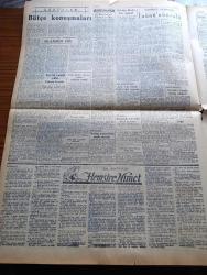 Ulus Gazetesi - 22 Şubat 1950 - Profesör Doktor Yavuz Abadan Köşe Yazısı - Bayındırlık Bakanlığı Bütçesi Dün Kabul Edildi - Şevket Adalan Tenkitlere Cevap Verdi - Şimdiye Kadar 657 Milyon Lira İle 7716 Km. Demiryolu Yaptık - Dışişleri Bakanımız Necmettin Sadak'ın Demeci Avrupa Konseyi Çok Parlak Başarıdır - Amerika Dün Bulgaristan'la Münasebeti Kesti - Fırın İşçi 8 Saat Çalışacak - İran Büyükelçiliğinde Verilen Kokteyl - Hemşire Nimet Yazan Azmiye Hami Güven Yazı Dizisi - İsmet İnönü'nün Rolü Yazan Burhan Belge - At Yarışında Doping Yapmaktan Sanık Olanlar - Marshall Yardımından Türkiye'ye Bu Yıl 44 Milyon 100 Bin Dolar Verilecek - Kızılay Hemşire Okulu 25. Yılını Kutladı - Charlie Chaplin'in (Şarlo) Aşkları Yazı Dizisi - Grekoromen Güreş Birincilikleri - Tabip Ve Eczacı Odaları İçin Kanun Tasarıları - Devlet Tiyatrosu - Çocuk Köşesi - Türkiye'nin Kıymetli Ses Sanatkarı Müzeyyen Senar Işıl Üstad Kemani Nobar Tekyay Bomonti Aile Saz Salonunda - Ege Ve Efe Sabunları