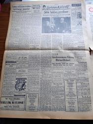 Ulus Gazetesi - 22 Şubat 1950 - Profesör Doktor Yavuz Abadan Köşe Yazısı - Bayındırlık Bakanlığı Bütçesi Dün Kabul Edildi - Şevket Adalan Tenkitlere Cevap Verdi - Şimdiye Kadar 657 Milyon Lira İle 7716 Km. Demiryolu Yaptık - Dışişleri Bakanımız Necmettin Sadak'ın Demeci Avrupa Konseyi Çok Parlak Başarıdır - Amerika Dün Bulgaristan'la Münasebeti Kesti - Fırın İşçi 8 Saat Çalışacak - İran Büyükelçiliğinde Verilen Kokteyl - Hemşire Nimet Yazan Azmiye Hami Güven Yazı Dizisi - İsmet İnönü'nün Rolü Yazan Burhan Belge - At Yarışında Doping Yapmaktan Sanık Olanlar - Marshall Yardımından Türkiye'ye Bu Yıl 44 Milyon 100 Bin Dolar Verilecek - Kızılay Hemşire Okulu 25. Yılını Kutladı - Charlie Chaplin'in (Şarlo) Aşkları Yazı Dizisi - Grekoromen Güreş Birincilikleri - Tabip Ve Eczacı Odaları İçin Kanun Tasarıları - Devlet Tiyatrosu - Çocuk Köşesi - Türkiye'nin Kıymetli Ses Sanatkarı Müzeyyen Senar Işıl Üstad Kemani Nobar Tekyay Bomonti Aile Saz Salonunda - Ege Ve Efe Sabunları