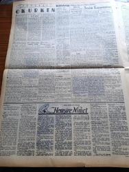 Ulus Gazetesi - 10 Şubat 1950 - Profesör Doktor Yavuz Abadan Köşe Yazısı - Seçim Kanunu Tasarısının 119 Maddesi Kabul Olundu - İçişleri Bakanı Emin Erişirgil - CHP Divanı Bu Sabah Toplanıyor - Dış Bakanımız Necmettin Sadak İstanbul'da - Askeri Yardım Bir Yıl Daha Uzatıldı - Komünistlerin Berlin Yürüyüşü Geri Kaldı - Komünistler Lübnan'da Da Faaliyet Gösteriyor - Devlet Bakanı Cemil Sait Barlas İstanbul'da - İşte Vesikası Demokrat Parti Yeniden Baskı Yapmaya Kalkıştı - Hemşire Nimet Yazan Azmiye Hami Güven Yazı Dizisi - Ankara'nın Su İhtiyacı Sağlanıyor - John Victory'ye Göre Rusların Daha Çok Uçakları Varmış -  Churchill İktidarda Gözüm Yok Diyor - Roma'daki Sanat Anıtlarına Dair - 1950 Uluslararası Liege Fuarı - Yaşar Doğu Geliyor - Türkiye Grekoromen Birincilikleri- - Resimli Tarih Mecmuası - Hornyphon Radyolarımız Geldi - Mevsimin En Büyük Müsameresi Solistler Müzeyyen Senar Işıl Sabite Tur Gülerman Muzaffer Birtan Ve Necati Tokyay - Rit Traş Sabunları - Maraş Gecesi