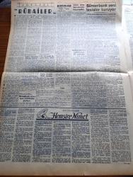 Ulus Gazetesi - 17 Şubat 1950 - Profesör Doktor Yavuz Abadan Köşe Yazısı - Büyük Millet Meclisi Yeni Seçim Kanununu Kabul Etti - Cumhurbaşkanı İsmet İnönü Savaştepe Heyetini Kabulleri Sırasında - Veremle Mücadele İçin İstanbul'da Örnek Bir Merkez Açılıyor - Seçim Kanunu Üzerine Başbakan Şemseddin Günaltay'ın Demeci - İçişleri Bakanlığı Bütçesi Çıktı - Dış Bakanımız Necmettin Sadak Dünya Durumunu İzah Etti - Ankara Boks Karması Takımı İtalyan Boksörleri İle Karşılaştı - Hemşire Nimet Yazan Azmiye Hami Güven Yazı Dizisi - Halkevlerinin Yıldönümü 19 Şubat'ta - Sümerbank Yeni Tesisler Kuruyor - Kore'deki Çetelere Yardım Ediliyor - Sanayi Bankası Dış Kredi İstiyor - Ayazağa'ya Elektrik Veriliyor - Elazığ'da Kadınlar Birliği Kuruldu - Charlie Chaplin'in ( Şarlo) Aşkları Yazı Dizisi - Ordulararası Şampiyonası - Hakemlerin Toplantısı - Türkiye'nin Yegâne Ses Sanatkarı Müzeyyen Senar Işıl Üstad Kemani Nobar Tekyay İle Bomonti Aile Saz Salonunda - Galatasaray Balosu - Bulmaca - Radyo