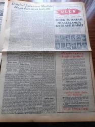 Ulus Gazetesi - 17 Şubat 1950 - Profesör Doktor Yavuz Abadan Köşe Yazısı - Büyük Millet Meclisi Yeni Seçim Kanununu Kabul Etti - Cumhurbaşkanı İsmet İnönü Savaştepe Heyetini Kabulleri Sırasında - Veremle Mücadele İçin İstanbul'da Örnek Bir Merkez Açılıyor - Seçim Kanunu Üzerine Başbakan Şemseddin Günaltay'ın Demeci - İçişleri Bakanlığı Bütçesi Çıktı - Dış Bakanımız Necmettin Sadak Dünya Durumunu İzah Etti - Ankara Boks Karması Takımı İtalyan Boksörleri İle Karşılaştı - Hemşire Nimet Yazan Azmiye Hami Güven Yazı Dizisi - Halkevlerinin Yıldönümü 19 Şubat'ta - Sümerbank Yeni Tesisler Kuruyor - Kore'deki Çetelere Yardım Ediliyor - Sanayi Bankası Dış Kredi İstiyor - Ayazağa'ya Elektrik Veriliyor - Elazığ'da Kadınlar Birliği Kuruldu - Charlie Chaplin'in ( Şarlo) Aşkları Yazı Dizisi - Ordulararası Şampiyonası - Hakemlerin Toplantısı - Türkiye'nin Yegâne Ses Sanatkarı Müzeyyen Senar Işıl Üstad Kemani Nobar Tekyay İle Bomonti Aile Saz Salonunda - Galatasaray Balosu - Bulmaca - Radyo