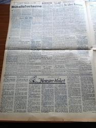 Ulus Gazetesi - 3 Şubat 1950 - Peyami Safa Köşe Yazısı -  Profesör Doktor Yavuz Abadan Köşe Yazısı - Hükümet Yeni Seçim Tasarısının Her Bakımdan Mükemmel Çıkması İçin Elinden Geleni Yapıyor - Türk Amerikan Kadınlar Birliği Aylık Toplantısı - Özel Endüstri İçin Hazırlık Yapılıyor - Genç Milli Takım Anketimiz Bitti - Attlee Seçim Propagandası Gezisine Çıktı - Cemil Sait Barlas Samsun'dan Geçti - Namık Zeki Aral - Hemşire Nimet Aral - Rejimin Yeni Bir Eseri Su İşleri Kurumu Yazan Kerim Ömer Çağlar - Çin Komünist Lideri Mao Zedung Moskova'da Gözaltına Alındı - Komünistliğe Karşı Müslüman Katolik Bloku - Muallimler Birliği Kuruluş Yıldönümünde - Dünya Grekoromen Birincilikleri- Devlet Demir Yolları Beden Terbiyesi Müdürü Fuat Pura - İtalyan Güreş Takımı İle Yapılacak Müsabakalar - Genç Milli Takım Anketimiz Bitti - Yeni İki Piyes Antigone Ve Scapin'in Dolapları  Yazan Lütfi Ay - Ses Yıldızı Nigar Bomonti Aile Saz Salonunda - Bulmaca - Ankara İstanbul Radyosu Programı -Emekli Subaylar Balosu