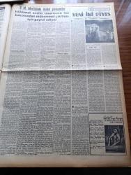 Ulus Gazetesi - 3 Şubat 1950 - Peyami Safa Köşe Yazısı -  Profesör Doktor Yavuz Abadan Köşe Yazısı - Hükümet Yeni Seçim Tasarısının Her Bakımdan Mükemmel Çıkması İçin Elinden Geleni Yapıyor - Türk Amerikan Kadınlar Birliği Aylık Toplantısı - Özel Endüstri İçin Hazırlık Yapılıyor - Genç Milli Takım Anketimiz Bitti - Attlee Seçim Propagandası Gezisine Çıktı - Cemil Sait Barlas Samsun'dan Geçti - Namık Zeki Aral - Hemşire Nimet Aral - Rejimin Yeni Bir Eseri Su İşleri Kurumu Yazan Kerim Ömer Çağlar - Çin Komünist Lideri Mao Zedung Moskova'da Gözaltına Alındı - Komünistliğe Karşı Müslüman Katolik Bloku - Muallimler Birliği Kuruluş Yıldönümünde - Dünya Grekoromen Birincilikleri- Devlet Demir Yolları Beden Terbiyesi Müdürü Fuat Pura - İtalyan Güreş Takımı İle Yapılacak Müsabakalar - Genç Milli Takım Anketimiz Bitti - Yeni İki Piyes Antigone Ve Scapin'in Dolapları  Yazan Lütfi Ay - Ses Yıldızı Nigar Bomonti Aile Saz Salonunda - Bulmaca - Ankara İstanbul Radyosu Programı -Emekli Subaylar Balosu