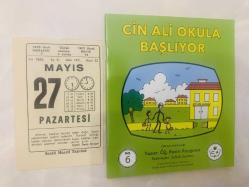 27 Mayıs 1985 hediyelik orijinal Saatli Maarif takvim yaprağı (Cin Ali kitabı hediyeli:)