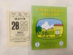 28 Mayıs 1985 hediyelik orijinal Saatli Maarif takvim yaprağı (Cin Ali kitabı hediyeli:)