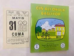 31 Mayıs 1985 hediyelik orijinal Saatli Maarif takvim yaprağı (Cin Ali kitabı hediyeli:)