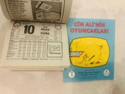 10 Nisan 1987 hediyelik orijinal Türkiye gazetesi takvim yaprağı (Cin Ali kitabı hediyeli:)