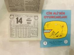14 Nisan 1987 hediyelik orijinal Türkiye gazetesi takvim yaprağı (Cin Ali kitabı hediyeli:)