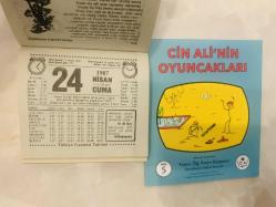24 Nisan 1987 hediyelik orijinal Türkiye gazetesi takvim yaprağı (Cin Ali kitabı hediyeli:)