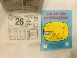 26 Nisan 1987 hediyelik orijinal Türkiye gazetesi takvim yaprağı (Cin Ali kitabı hediyeli:)