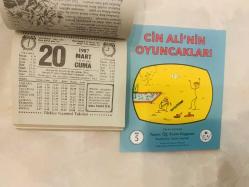20 Mart 1987 hediyelik orijinal Türkiye gazetesi takvim yaprağı (Cin Ali kitabı hediyeli:)