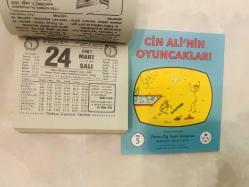 24 Mart 1987 hediyelik orijinal Türkiye gazetesi takvim yaprağı (Cin Ali kitabı hediyeli:)