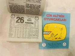 26 Mart 1987 hediyelik orijinal Türkiye gazetesi takvim yaprağı (Cin Ali kitabı hediyeli:)