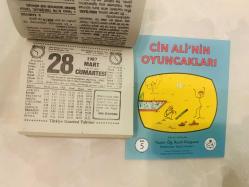 28 Mart 1987 hediyelik orijinal Türkiye gazetesi takvim yaprağı (Cin Ali kitabı hediyeli:)