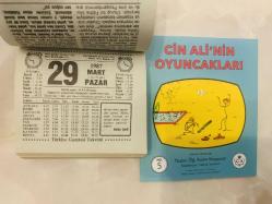 29 Mart 1987 hediyelik orijinal Türkiye gazetesi takvim yaprağı (Cin Ali kitabı hediyeli:)
