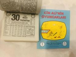 30 Mart 1987 hediyelik orijinal Türkiye gazetesi takvim yaprağı (Cin Ali kitabı hediyeli:)