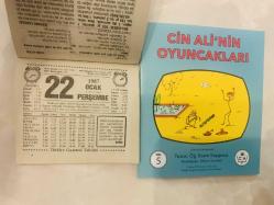 22 Ocak 1987 hediyelik orijinal Türkiye gazetesi takvim yaprağı (Cin Ali kitabı hediyeli:)