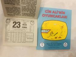 23 Ocak 1987 hediyelik orijinal Türkiye gazetesi takvim yaprağı (Cin Ali kitabı hediyeli:)