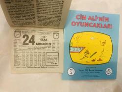 24 Ocak 1987 hediyelik orijinal Türkiye gazetesi takvim yaprağı (Cin Ali kitabı hediyeli:)